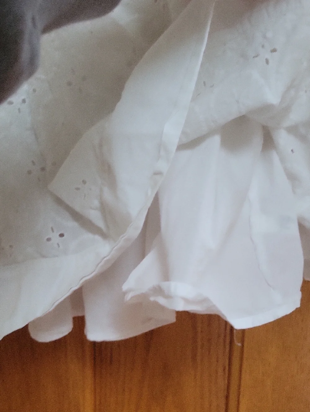 Girls GAP Dress White Eyelet Cotton